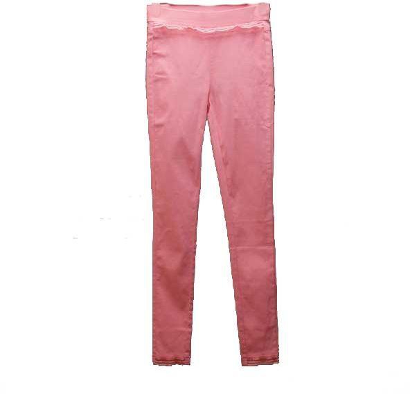 Trousers Pant For Women L,Pink - Slim Fit