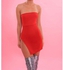 Fashion Red Split Side Bodycon Dress