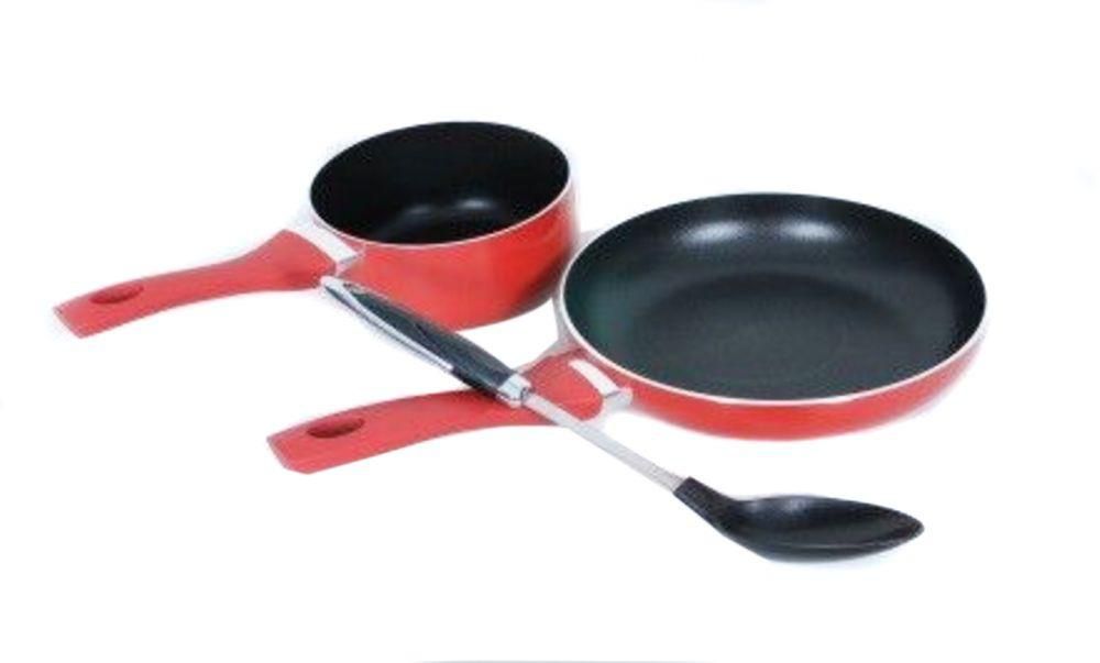 Sweet Home Cooking Set - 3 Pcs, Red, Aluminum Material