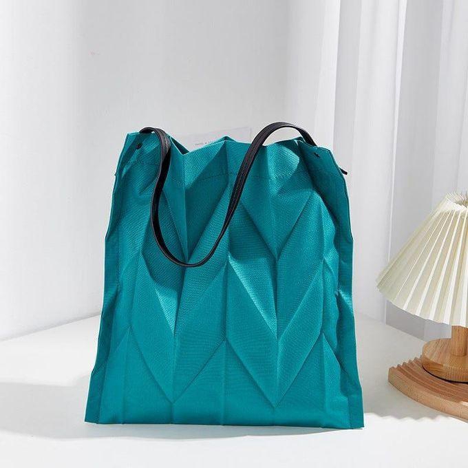 Fashion Trendy Casual Women Foldig Tote Bag. BLUE/RED