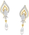 His & Her 0.37 Cts Diamonds & 4 Cts Pearl Earrings in 14KT Yellow Gold (GH Color, PK Clarity)