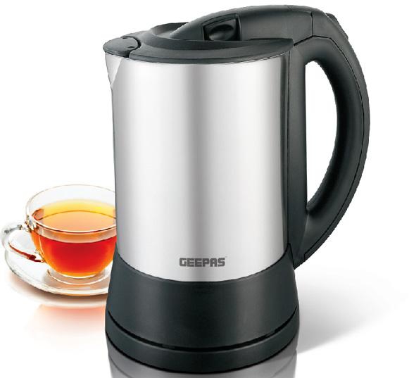 Geepas 1 Liter Electric Kettle with Safety Lock Lid