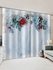 2 Panels Christmas Pine Cone Print Window Curtains - W33.5 X L79 Inch X 2pcs