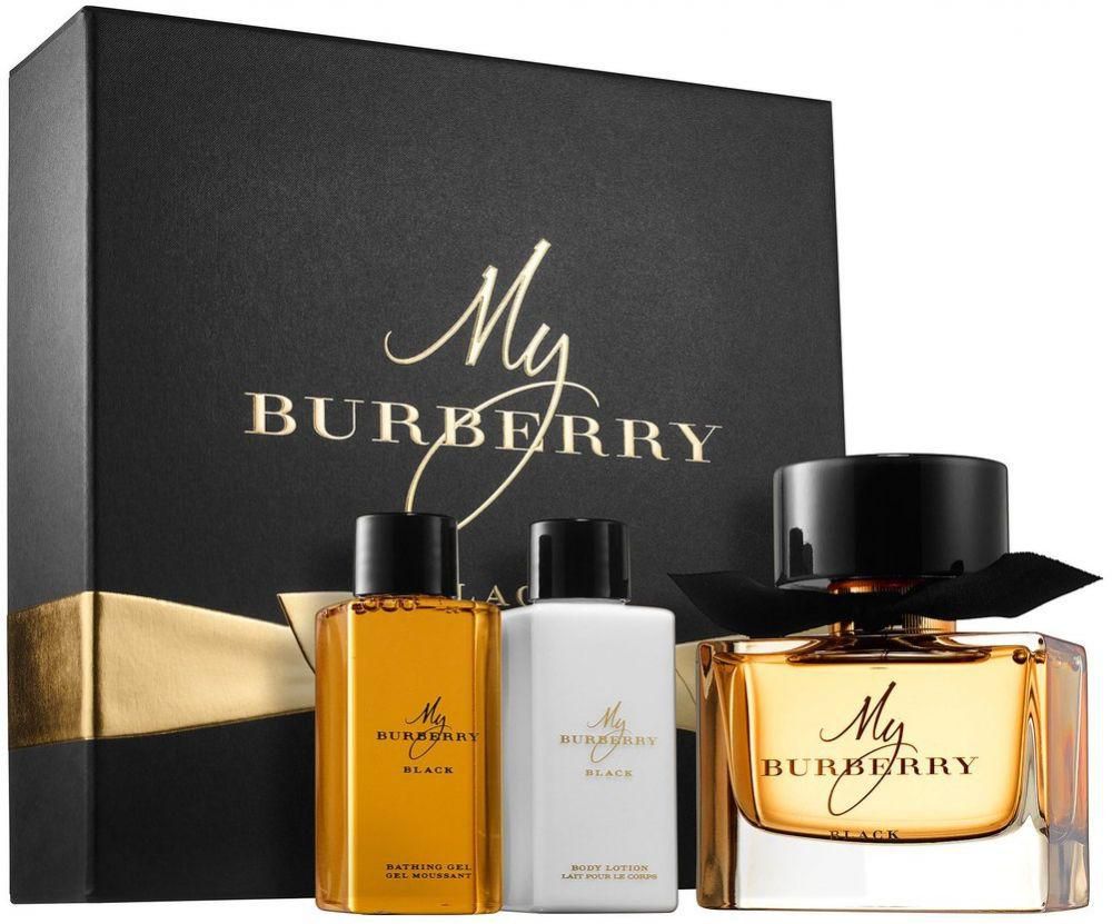 Burberry Black Gift Set For Women Edp 90Ml Body Lotion 75Ml Bathing Gel 75Ml