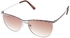 Lancaster Women's Victoria Oval Brown Lense Metal Acetate Temples Sunglasses