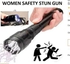Self Defence Rechargeable LED Torch With Electric Shock / Flashlight Black