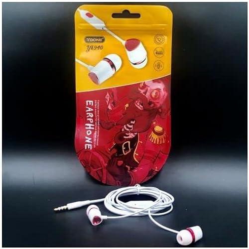 YooKie YK 940 Corded Headset - White/Red