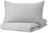 SPJUTVIAL Duvet cover and 2 pillowcases - light grey/mélange 240x220/50x80 cm