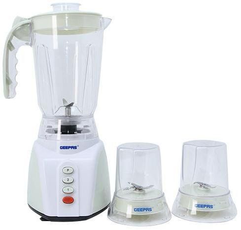 Geepas 3 in 1 Multifunction Blender - GSB5305, White and Green
