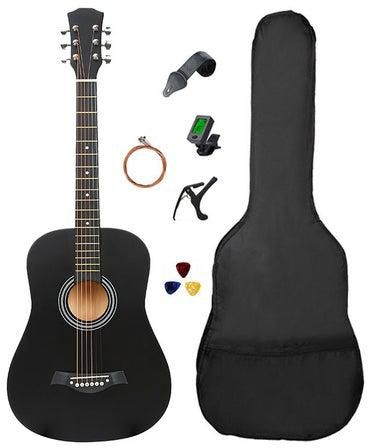 38 Inch Acoustic Guitar With Bag,Picks,Tuner,Strap,Capo And Strings
