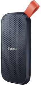 محرك أقراص SSD محمول من سانديسك بمنفذ USB 3.2 وسعة 2 تيرابايت باللون الأسود طراز SDSSDE30-2T00-G25