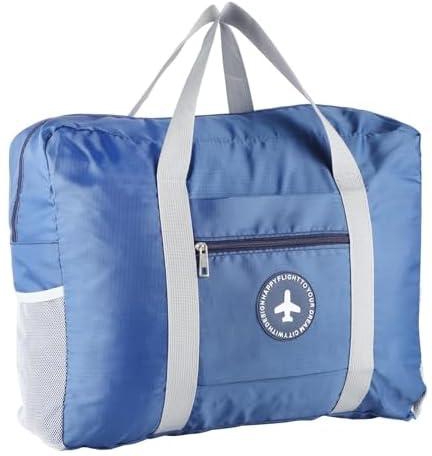 حقيبة مقصورة طيران صغيرة أسفل المقعد، حقيبة دفل للسفر قابلة للطي، حقيبة يد مقاومة للماء، حقيبة حمل خفيفة الوزن (45 × 33 × 14 سم)