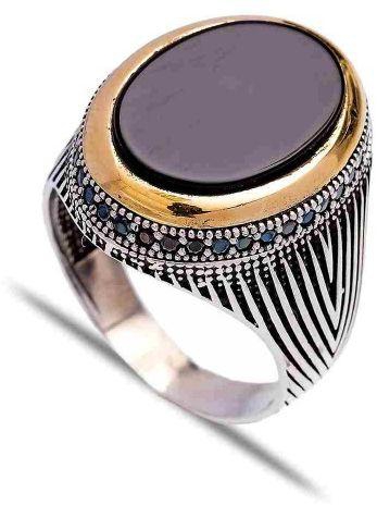 Men Turkey Handmade Silver 925 Ring Size 8    RNG-2271