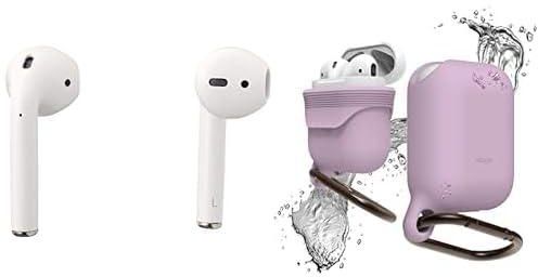 Havit ix-500 wireless bluetooth in-ear headset - white- + Elago Airpods Waterproof Hang Case - Lavender