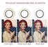 Ring Light For Photography 16 Cm - 3 Lighting Colors - 10 Levels Of Light Intensity
