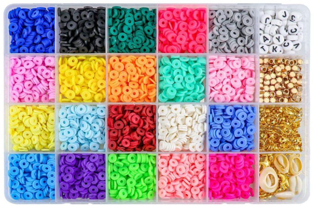 Necomi 4880 Pcs Clay Beads 6mm 20 Colors