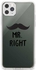 غطاء حماية واقٍ لهاتف أبل آيفون 11 برو ماكس مطبوع عليه "Mr. Right"