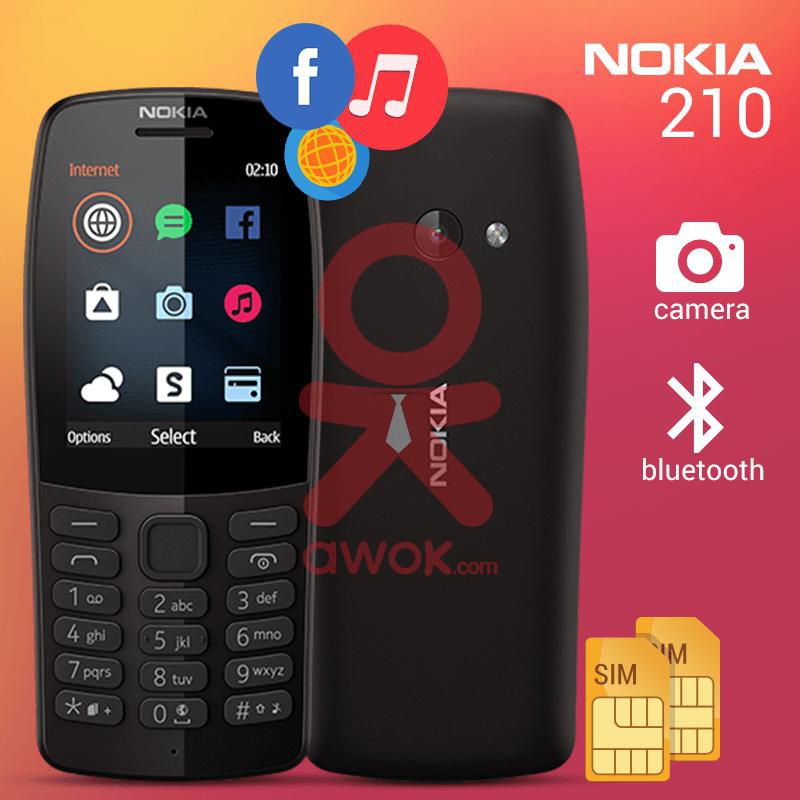 Nokia 210, Dual Sim, Black