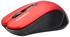 Promate Wireless Mouse, Comfortable Ambidextrous 2.4GHz Cordless Ergonomic Mice with 4 Programmable Buttons, Adjustable 1600DPI, Nano USB Receiver and 10m Working Range for Laptops, Contour Red