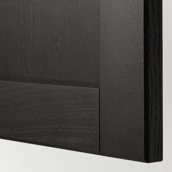 METOD Base cabinet f sink w door/front, black/Lerhyttan black stained, 60x60 cm - IKEA