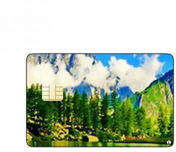 PRINTED BANK CARD STICKER Beautiful Nature View Picture