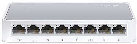 TP-Link Desktop RJ45 8 Port Fast Ethernet 10/100Mbps Network Switch (TL-SF1008D)