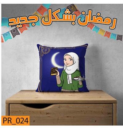 غطاء وسادة بطابع رمضان متعدد الألوان 40*40سم