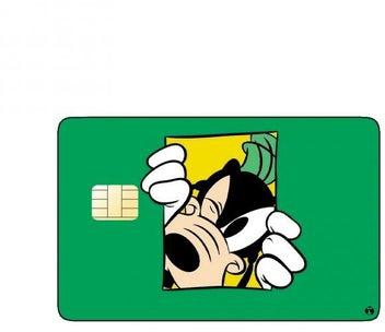PRINTED BANK CARD STICKER Animation Goofy By Disney