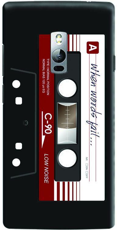 Stylizedd OnePlus 2 Slim Snap Case Cover Matte Finish - When words fail ‫(Black tape)
