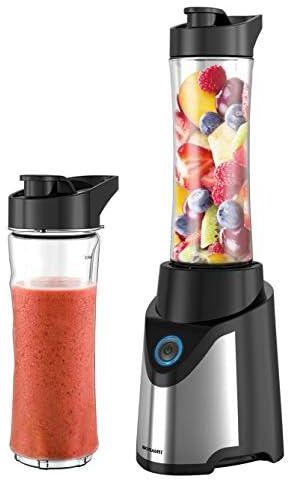 Sonashi Portable Sports Blender SB-184 – 300W, One-Touch Button Smoothie Maker with 570ML BPA-Free Sports Bottle, LED Power Light, Stainless Steel Housing | Kitchen Appliance