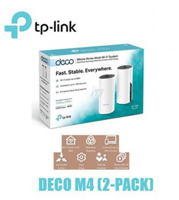 TP-Link AC1200 Whole Home Mesh Wi-Fi System Deco M4 (2-Pack)