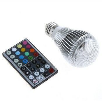 RGB Led Spotlight 9W E27 Light LED Bulb Lamp with Remote Control GH8790