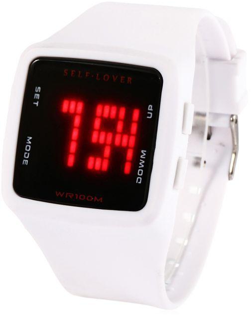 SELF LOVER LED Digital Watch - White