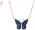 Blue Butterfly Necklace - 925 Pure Italian Silver