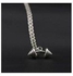 Dumbbell Necklace - In Silver Plated With Chain - Weight - Unisex