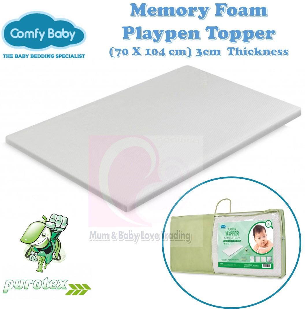 Comfy Baby Purotex Memory Foam Playpen Topper/ Mattress 28"X41"X1.2"