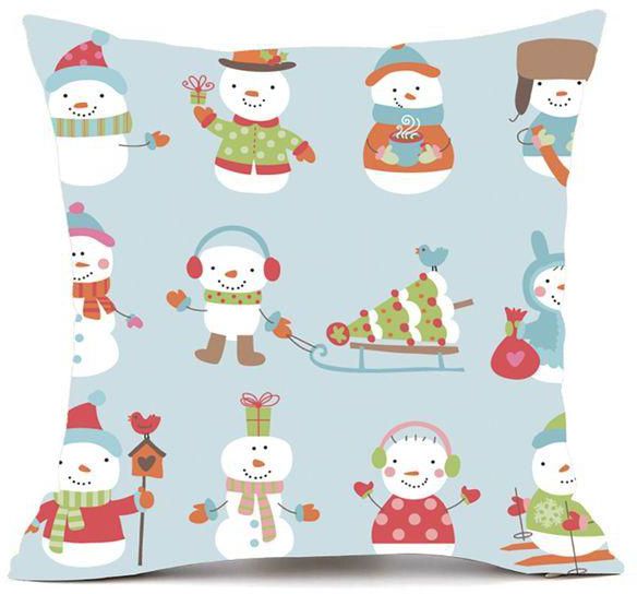 Eissely Merry Christmas Pillows Cover Decor Pillow Case Sofa Waist Throw Cushion Cover I