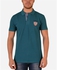 Town Team Chest Logo Polo Shirt - Teal Turquoise