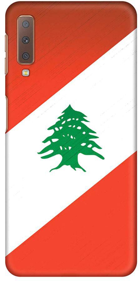 Matte Finish Slim Snap Basic Case Cover For Samsung Galaxy A7 (2018) Flag Of Lebanon