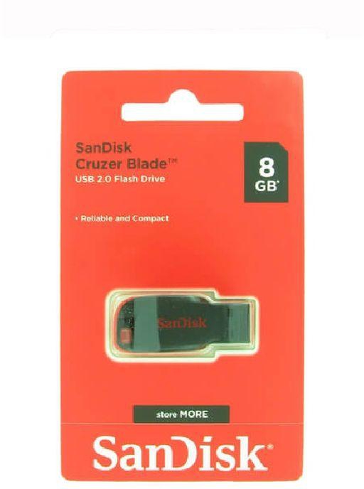 Sandisk Cruzer Blade Flash Disk - 8GB - Black & Red