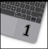 Number 1 Vinyl Stickers For Laptop 3inch
