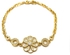 XP Jewelry Flowers Strassy Bracelet - Gold