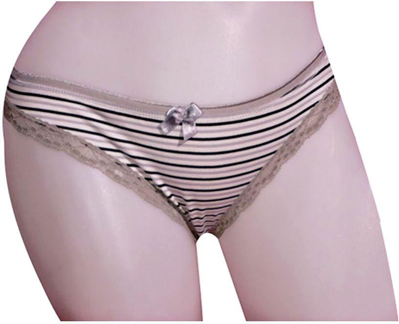 Panty 1113 For Women - White And Black, Large