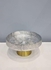 Modern design round cake stand silver and gold base
