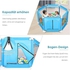 Playpen for Babies and Babies Foldable Activity Center Floor Mounted Safety Protection for Babies and Babies While Playing, Code 128 by Fantastic-Kids-Toys Space (128cm x 66.5cm x 110cm) Blue