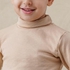 Kids Pullover High Neck - With Terry Inner - 023 Beige