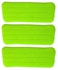 3-Piece Microfiber Replacement Spray Mop Head Pad Set Green
