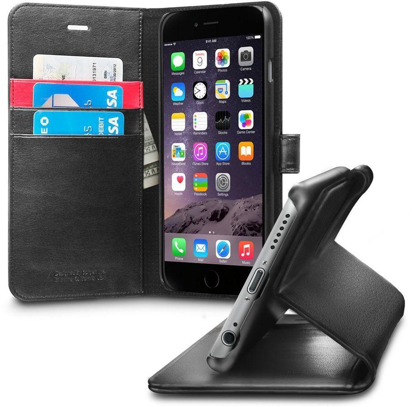 iPhone 6/iPhone 6S Plus Case Stand Feature Case Wallet Flip Cover for iPhone 6/iPhone 6S Plus (5.5) (2014) - Black