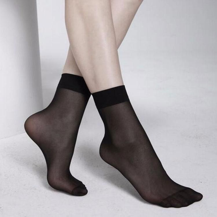 20pairs/lot Women Summer Silk Socks Female Elastic Nylon Skin Short ...
