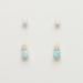 Stone and Crytal Studded Earrings - Set of 2